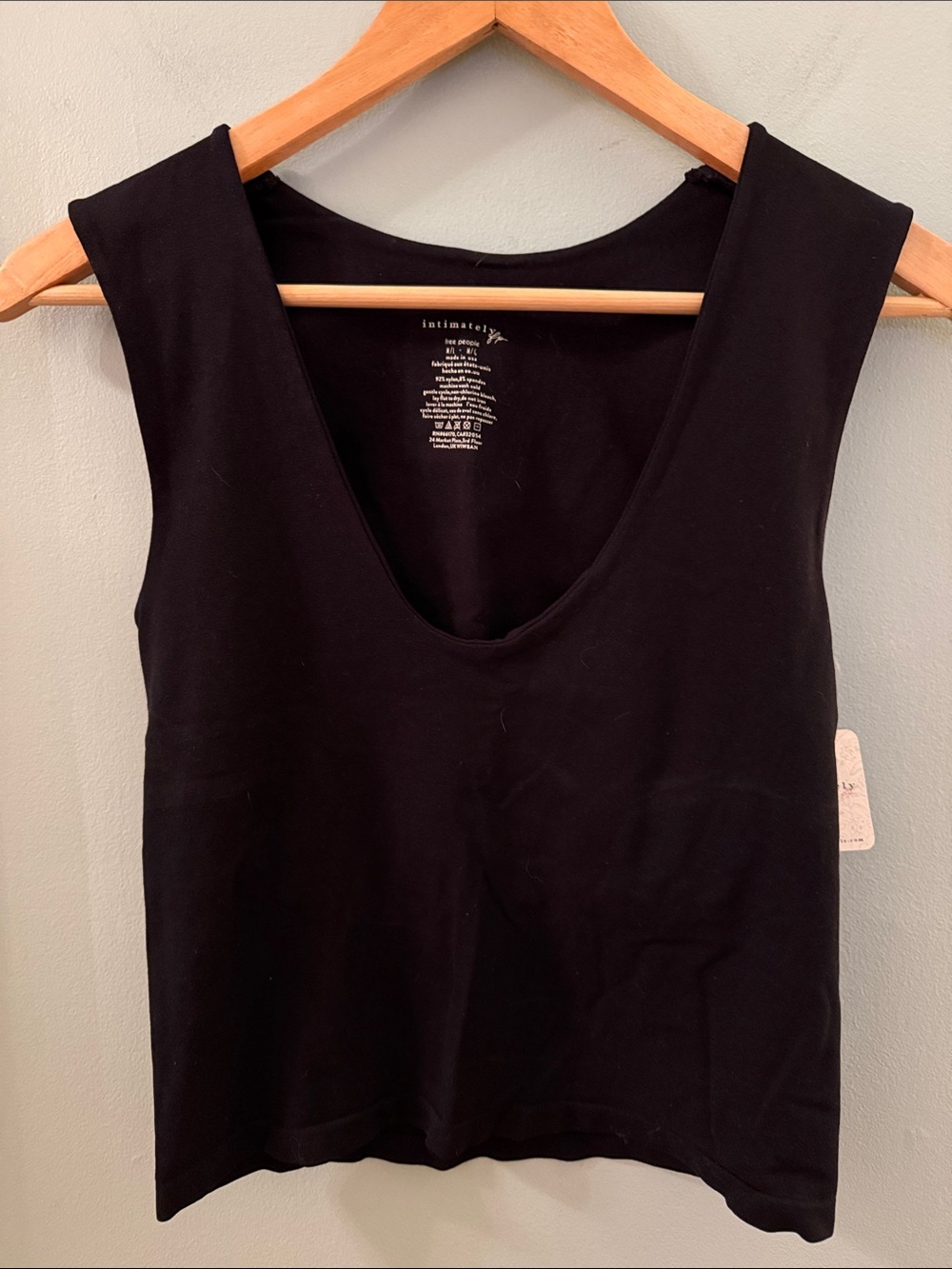 Free People Black Scoop-Neck Tank